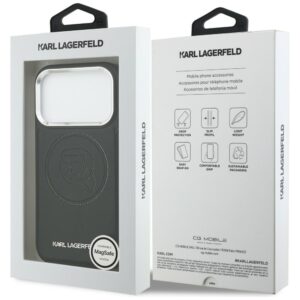 Dėklas Karl Lagerfeld K Head Point Logo MagSafe Apple iPhone 17 Pro Max juodos spalvos - Image 8