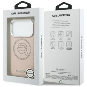 Dėklas Karl Lagerfeld K Head Point Logo MagSafe Apple iPhone 17 Pro rožinės spalvos - Image 8