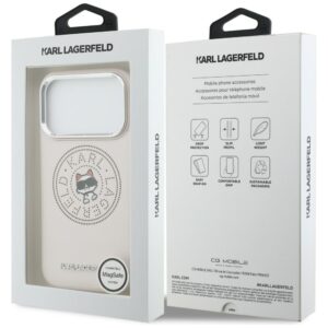 Dėklas Karl Lagerfeld Point & Choupette Sketch MagSafe Apple iPhone 17 Pro Max rožinės spalvos - Image 8