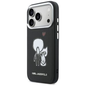 Dėklas Karl Lagerfeld Karl & Choupette Back Logo MagSafe Apple iPhone 17 Pro juodos spalvos - Image 2