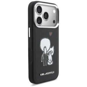Dėklas Karl Lagerfeld Karl & Choupette Back Logo MagSafe Apple iPhone 17 Pro juodos spalvos - Image 4