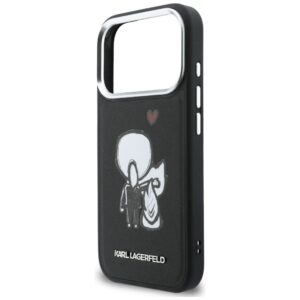 Dėklas Karl Lagerfeld Karl & Choupette Back Logo MagSafe Apple iPhone 17 Pro juodos spalvos - Image 6