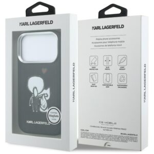 Dėklas Karl Lagerfeld Karl & Choupette Back Logo MagSafe Apple iPhone 17 Pro juodos spalvos - Image 8