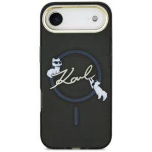 Dėklas Karl Lagerfeld IML Choupettes Karl Script Logo MagSafe Apple iPhone Air juodos spalvos - Image 3