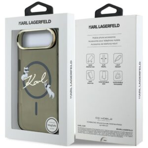 Dėklas Karl Lagerfeld IML Choupettes Karl Script Logo MagSafe Apple iPhone Air juodos spalvos - Image 8