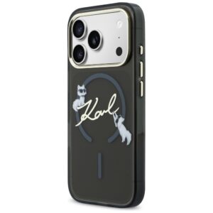 Dėklas Karl Lagerfeld IML Choupettes Karl Script Logo MagSafe Apple iPhone 17 Pro Max juodos spalvos - Image 2
