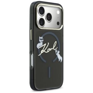 Dėklas Karl Lagerfeld IML Choupettes Karl Script Logo MagSafe Apple iPhone 17 Pro Max juodos spalvos - Image 4