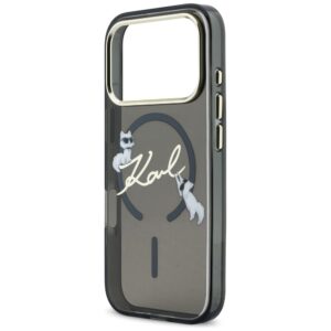 Dėklas Karl Lagerfeld IML Choupettes Karl Script Logo MagSafe Apple iPhone 17 Pro Max juodos spalvos - Image 6