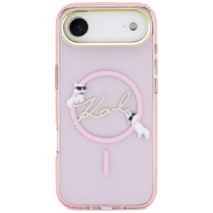 Dėklas Karl Lagerfeld IML Choupettes Karl Script Logo MagSafe Apple iPhone Air rožinės spalvos - Image 3