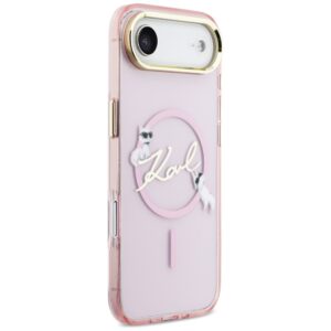Dėklas Karl Lagerfeld IML Choupettes Karl Script Logo MagSafe Apple iPhone Air rožinės spalvos - Image 4