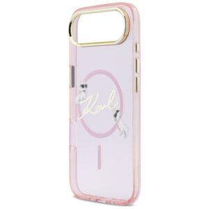 Dėklas Karl Lagerfeld IML Choupettes Karl Script Logo MagSafe Apple iPhone Air rožinės spalvos - Image 6