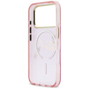 Dėklas Karl Lagerfeld IML Choupettes Karl Script Logo MagSafe Apple iPhone 17 Pro Max rožinės spalvos - Image 7