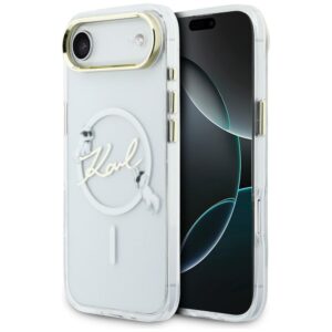 Dėklas Karl Lagerfeld IML Choupettes Karl Script Logo MagSafe Apple iPhone Air skaidrus