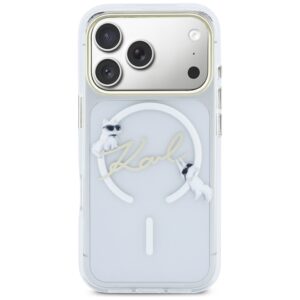 Dėklas Karl Lagerfeld IML Choupettes Karl Script Logo MagSafe Apple iPhone 17 Pro skaidrus - Image 3