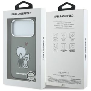 Dėklas Karl Lagerfeld Karl & Choupette Back MagSafe Apple iPhone 17 Pro Max juodos spalvos - Image 8