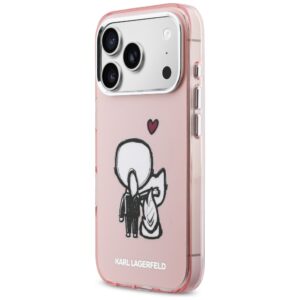 Dėklas Karl Lagerfeld Karl & Choupette Back MagSafe Apple iPhone 17 Pro Max rožinės spalvos - Image 2