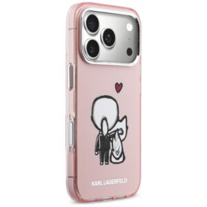 Dėklas Karl Lagerfeld Karl & Choupette Back MagSafe Apple iPhone 17 Pro Max rožinės spalvos - Image 4