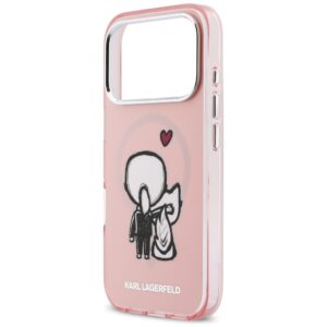 Dėklas Karl Lagerfeld Karl & Choupette Back MagSafe Apple iPhone 17 Pro Max rožinės spalvos - Image 6