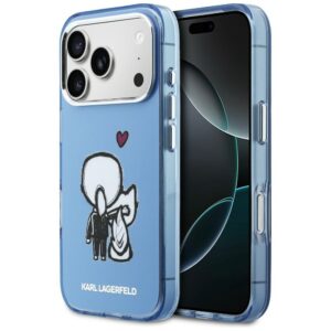 Dėklas Karl Lagerfeld Karl & Choupette Back MagSafe Apple iPhone 17 Pro Max blue - Image 1