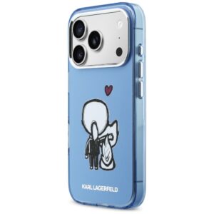 Dėklas Karl Lagerfeld Karl & Choupette Back MagSafe Apple iPhone 17 Pro Max blue - Image 2