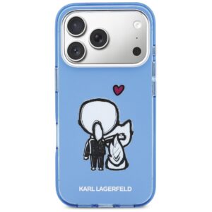 Dėklas Karl Lagerfeld Karl & Choupette Back MagSafe Apple iPhone 17 Pro Max blue - Image 3