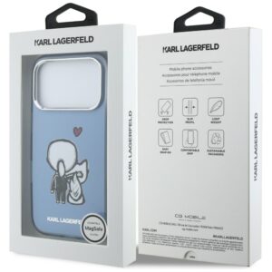 Dėklas Karl Lagerfeld Karl & Choupette Back MagSafe Apple iPhone 17 Pro Max blue - Image 8
