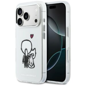 Dėklas Karl Lagerfeld Karl & Choupette Back MagSafe Apple iPhone 17 Pro skaidrus