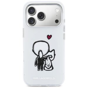 Dėklas Karl Lagerfeld Karl & Choupette Back MagSafe Apple iPhone 17 Pro skaidrus - Image 3