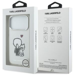 Dėklas Karl Lagerfeld Karl & Choupette Back MagSafe Apple iPhone 17 Pro skaidrus - Image 8