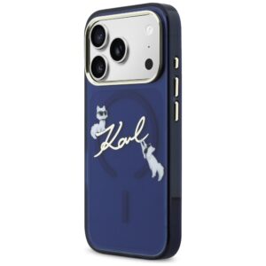 Dėklas Karl Lagerfeld IML Choupettes Karl Script Logo MagSafe Apple iPhone 17 Pro blue - Image 2