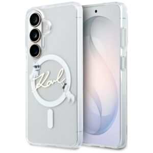 Dėklas Karl Lagerfeld IML KC Script MagSafe Samsung Galaxy S26 Plus skaidrus
