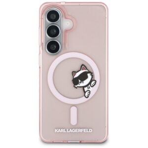 Dėklas Karl Lagerfeld IML Peekaboo Choupette MagSafe Samsung Galaxy S26 rožinės spalvos - Image 3