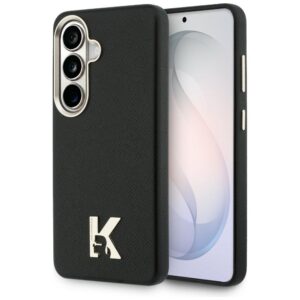 Dėklas Karl Lagerfeld K Metal Logo MagSafe Samsung Galaxy S26 juodos spalvos