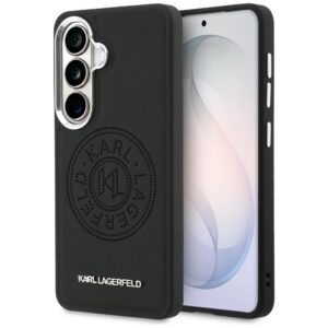 Dėklas Karl Lagerfeld Perforated KL MagSafe Samsung Galaxy S26 juodos spalvos
