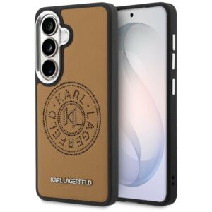 Dėklas Karl Lagerfeld Perforated KL MagSafe Samsung Galaxy S26 Plus rudos spalvos