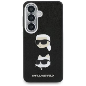 Dėklas Karl Lagerfeld Saffiano Double Heads Metal Samsung Galaxy S26 juodos spalvos - Image 3