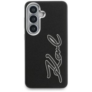 Dėklas Karl Lagerfeld Grained Signature Metal Resin Logo Samsung Galaxy S26 juodos spalvos - Image 3