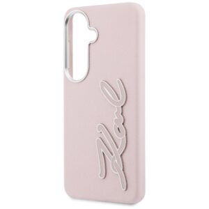 Dėklas Karl Lagerfeld Grained Signature Metal Resin Logo Samsung Galaxy S26 rožinės spalvos - Image 6