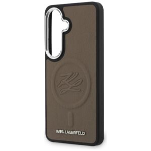 Dėklas Karl Lagerfeld Embossed Ring Initials MagSafe Samsung Galaxy S26 rudos spalvos - Image 6