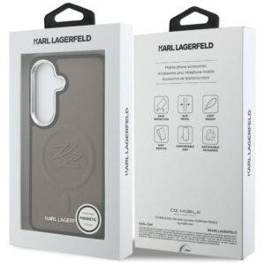 Dėklas Karl Lagerfeld Embossed Ring Initials MagSafe Samsung Galaxy S26 Plus rudos spalvos - Image 8