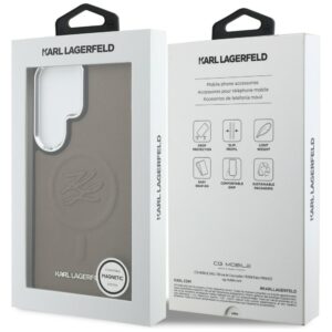 Dėklas Karl Lagerfeld Embossed Ring Initials MagSafe Samsung Galaxy S26 Ultra rudos spalvos - Image 8