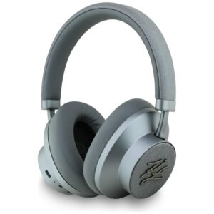 Ausinės Karl Lagerfeld Grained Initials Bluetooth ANC pilkos spalvos
