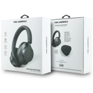 Ausinės Karl Lagerfeld Grained Initials Bluetooth ANC pilkos spalvos - Image 7