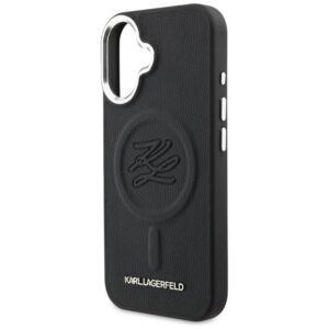 Karl Lagerfeld Initial & Metal Logo MagSafe dėklas Apple iPhone 16 juodos spalvos - Image 6