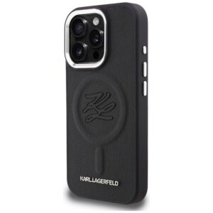 Dėklas Karl Lagerfeld Initial & Metal Logo MagSafe Apple iPhone 16 Pro juodos spalvos - Image 2
