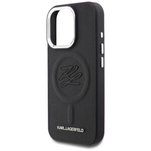 Dėklas Karl Lagerfeld Initial & Metal Logo MagSafe Apple iPhone 16 Pro juodos spalvos - Image 6