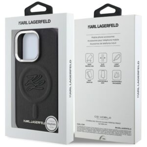 Dėklas Karl Lagerfeld Initial & Metal Logo MagSafe Apple iPhone 16 Pro juodos spalvos - Image 8
