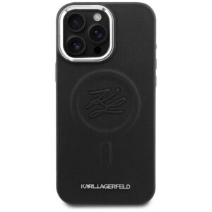 Dėklas Karl Lagerfeld Initial & Metal Logo MagSafe Apple iPhone 16 Pro Max juodos spalvos - Image 3