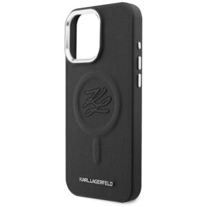 Dėklas Karl Lagerfeld Initial & Metal Logo MagSafe Apple iPhone 16 Pro Max juodos spalvos - Image 6