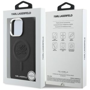 Dėklas Karl Lagerfeld Initial & Metal Logo MagSafe Apple iPhone 16 Pro Max juodos spalvos - Image 8